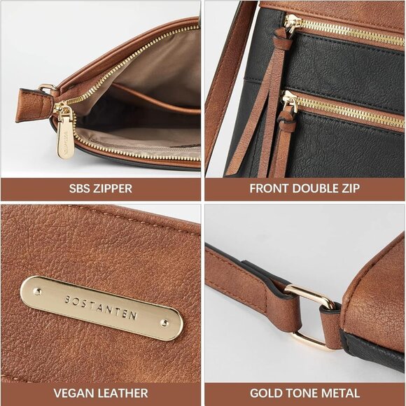 Crossbody Bags for Women Trendy Vegan Leather Purse Designer Shoulder Handbags w - Picture 3 of 6